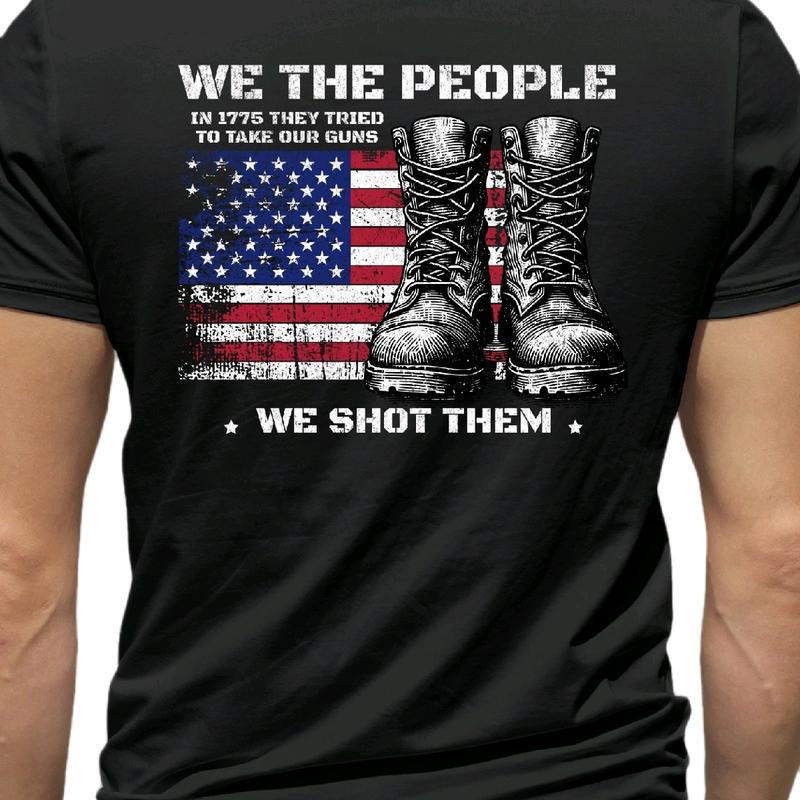 'We the People, in 1775 they tried to take our guns' - Menswear, Top Crewneck t shirt