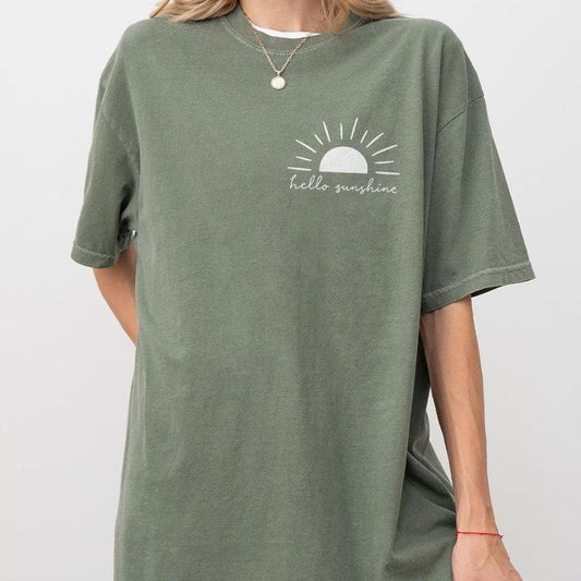 Hello Sunshine Comfort Shirt, Beachy Women Shirts,Beachy Tee,Beach Outfits, Summer Shirts, Summer T-Shirt, Vacation Beach Shirt, Sunshine Lover Tee, B