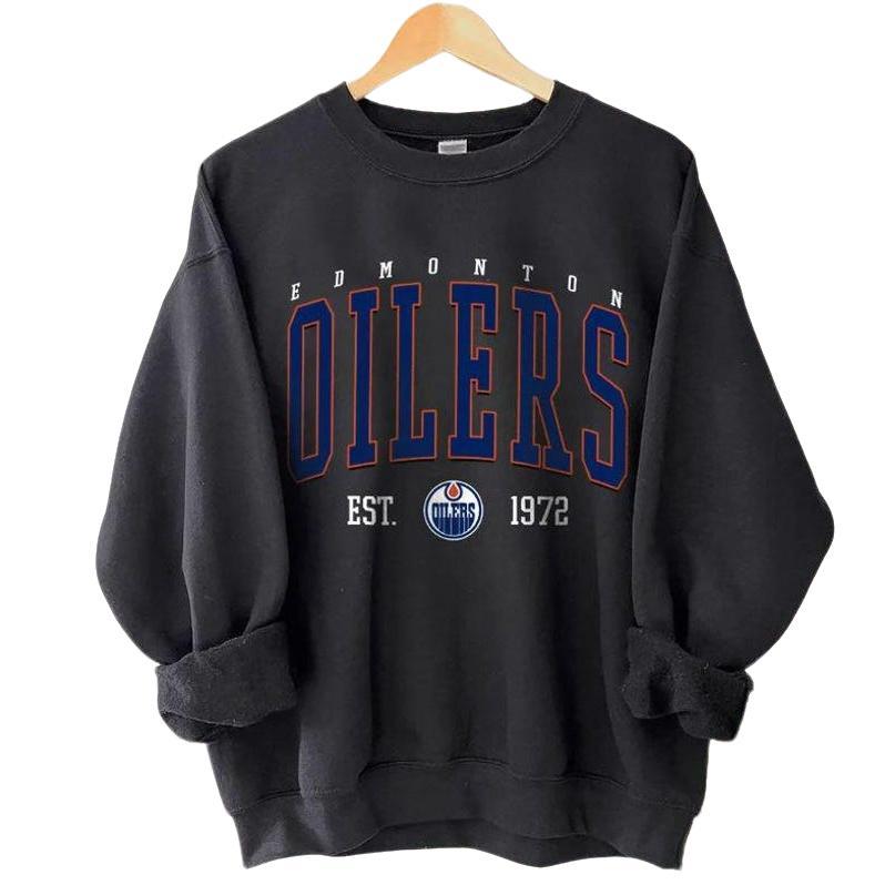 Edmonton Crewneck, Vintage Style Edmonton Sweatshirt, Edmonton Sweatshirt, College Sweatshirt, Hockeys Fan Gifts, Hockeys Crewneck