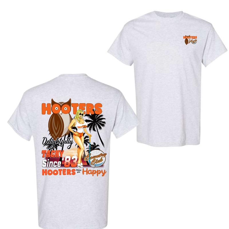 Hooters Country CLub T-shirt 2 side Unisex, Vibrant Tee, Ideal for Gifting