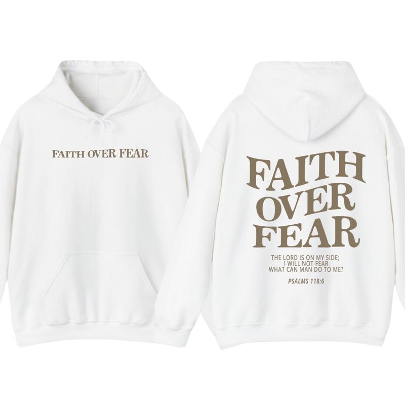 Faith over fear christian hoodie ,Christian Jesus trendy Verse and T-shirt Hoodie