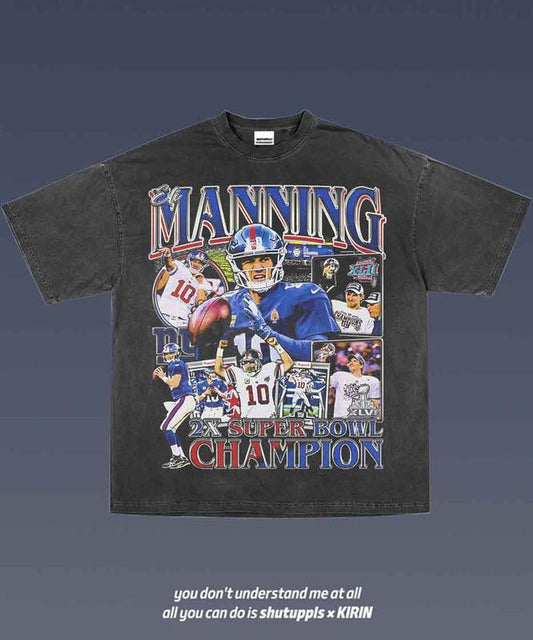 Eli Manning 1.4 VINTAGE TEE  AMERICAN FOOTBALL  GIFT FOR FAN