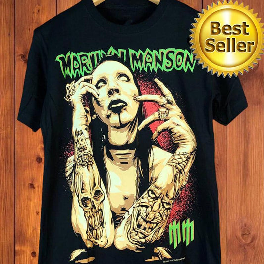 Marilyn Manson Tee, New Vintage Marilyn Manson T Shirt for fans 90s, Rock Music Band Shirt, Rock Band Music Shirt