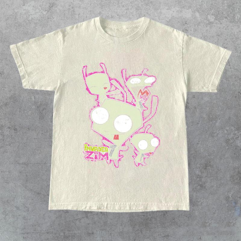 Invader Zim GIR Distressed Collage T-Shirt, Gift for Her, Gift for Him, Gift for Friend