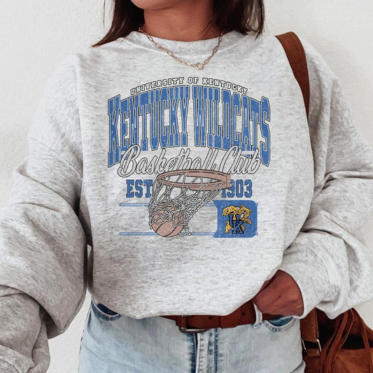 Vintage Kentucky Wildcats NCAA Division I Men's Basketball Shirt, University of Kentucky NCAA College Basketball Shirt, Crewneck, Cotton, Shirt