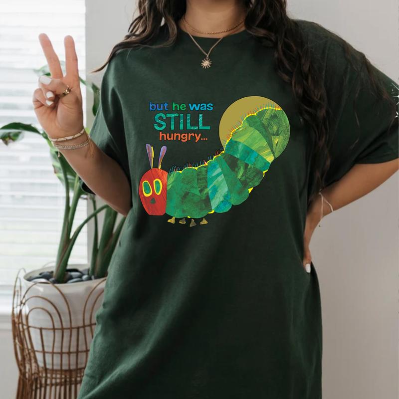 Eric Carle The Very Hungry Caterpillar Still Hungry Shirt, Progress Over Perfection Shirt, Teacher T-shirt, Friends Shirt, Very Hungry Caterpillar Shi