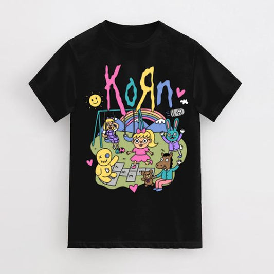 The Korn Korn Rock Band Unisex -Shirt, Slipknot Shirt, Slipknot Retro Shirt_Cotton T-Shirt, Perfect Tee, Gifts For Boyfriend and Girlfriend T-Shirt Cl