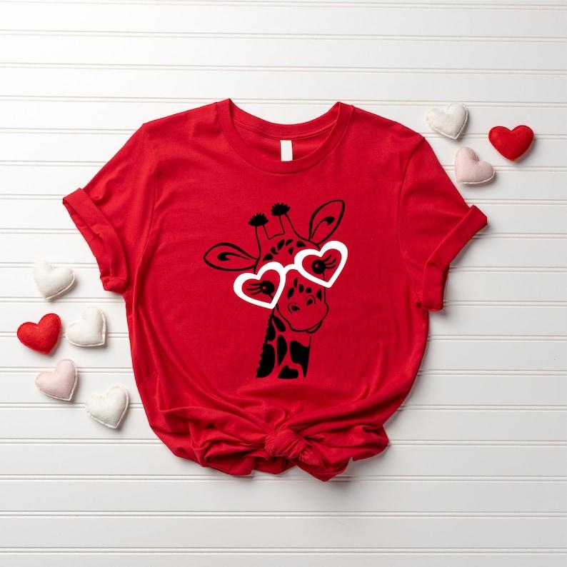 Valentine's Day Shirt, Giraffe Shirt, Women Valentine Gift, Love Shirt, Cute Valentines Day Shirt, Valentines Day Tee
