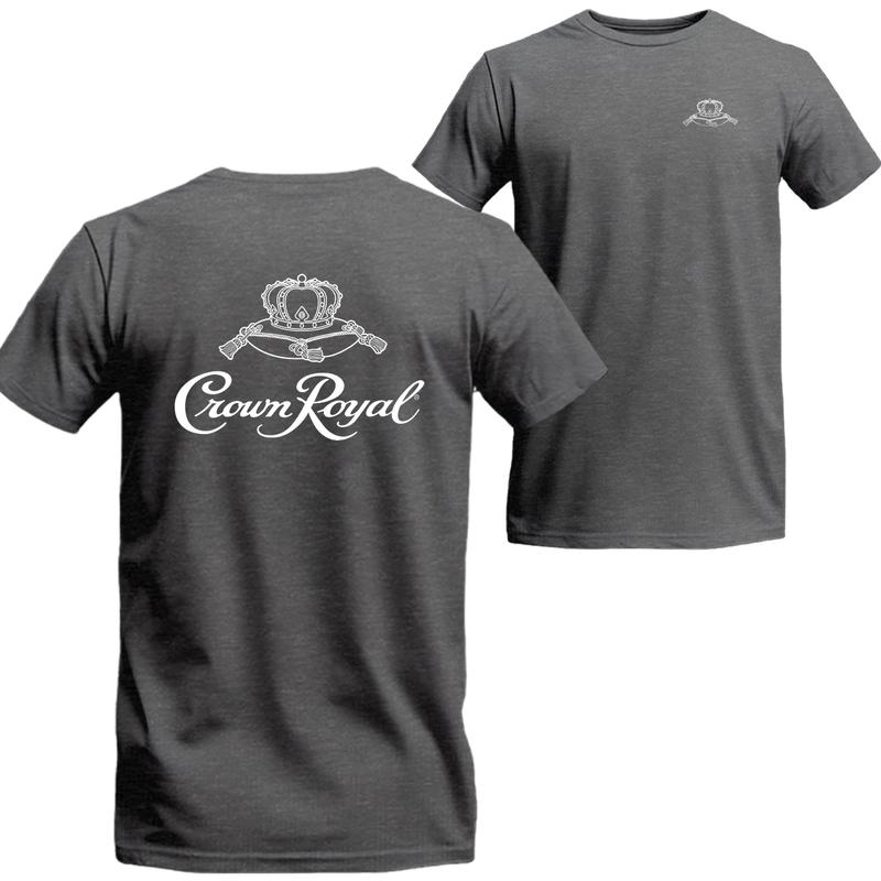 Crown Royal Black And White Logo T-shirt, Crown Royal Short Sleeve Tee, Beer Shirt Viral Menswear Top