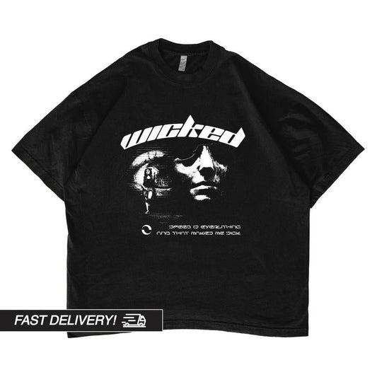 Y2k Shirt, Oversized Harajuku Shirt, Goth Punk T-Shirt, Heavyweight 7.5 oz Japanese Streetwear T-Shirt Menswear Top