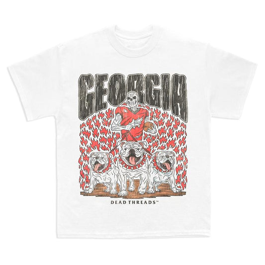 Georgia Bulldogs football, Deadman Bulldogs Graphic T-Shirt, Full Cotton, Men's Top Women's Top, American Football, Football Bowl Subdivision Shirt Fa
