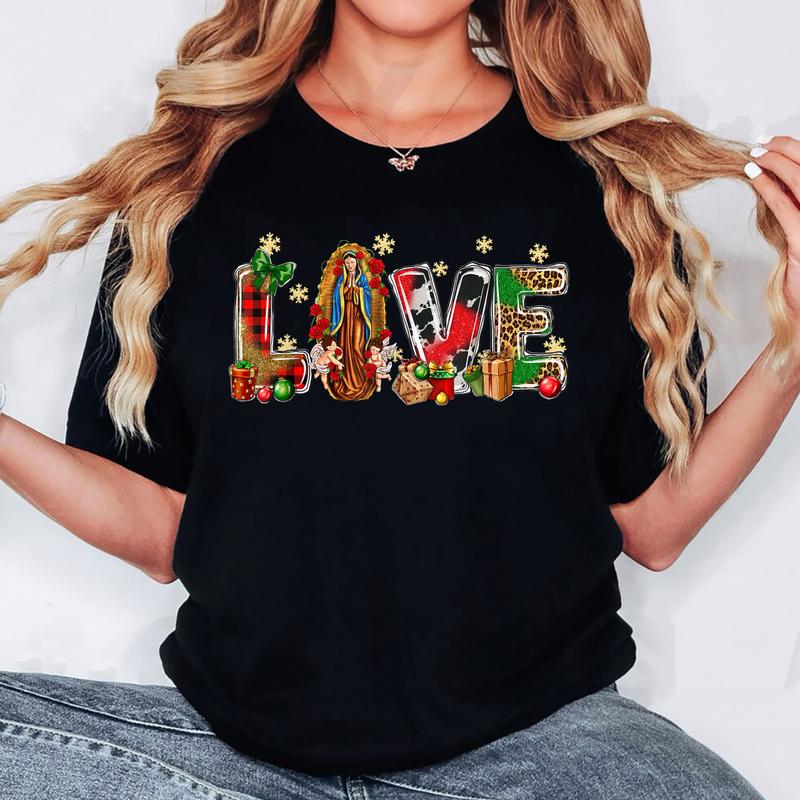 Christmas Lady Of Guadalupe Latina Mexican Virgin Mary Gifts T-Shirt