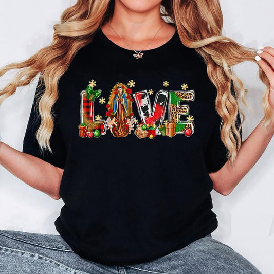 Christmas Lady Of Guadalupe Latina Mexican Virgin Mary Gifts T-Shirt