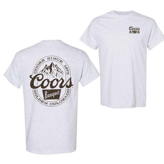 Coors Banquet Hoodie - Classic and Rugged Design Featuring Retro Coors Logo with Mountain Graphics, Perfect for Beer Enthusiasts and Outdoor Adventure