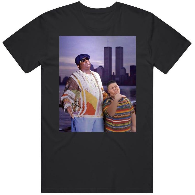 The Rizzler And Biggie New York Rapper Costco Guys Tiktok Meme Joke Gift T Shirt, 100% Cotton, Crew Neck, Slight Stretch, Breathable & Wear-Resistant,