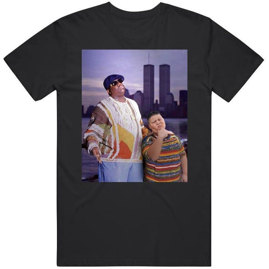 The Rizzler And Biggie New York Rapper Costco Guys Tiktok Meme Joke Gift T Shirt, 100% Cotton, Crew Neck, Slight Stretch, Breathable & Wear-Resistant,