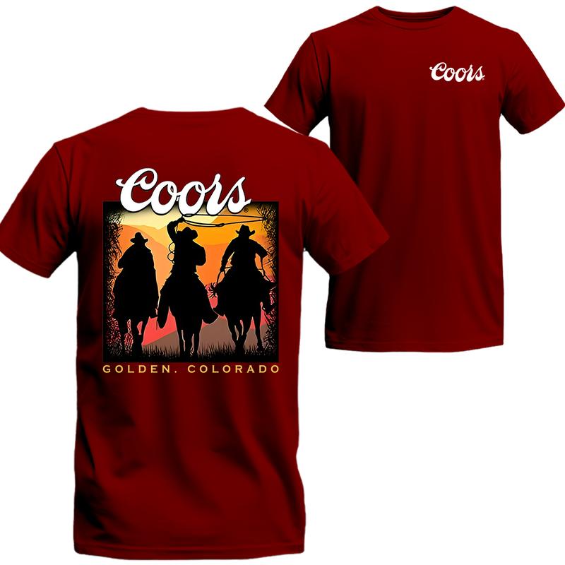 Coors Cowboy T-shirt Unisex T-Shirt , Coors Short Sleeve Tee, Unisex Shirt