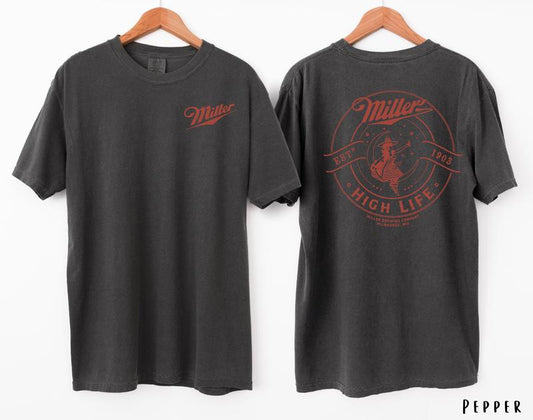 Miller High Life  Shirt  Miller Shirt  Beer   Drinking Shirt  Adult Tshirt  Vintage Miller High Life Tshirt T-shirts, Crewnecks, Hoodies â€“ Gifts Suita