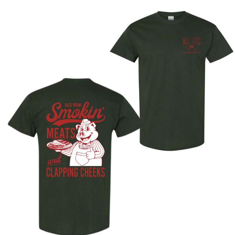Old Row The Smokin' Meats Graphic 2 Sides Tshirt, Unisex Tshirt For Men, For Women