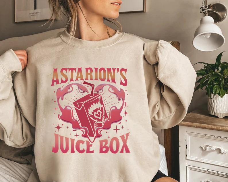 Astarion Bg3 Shirt, Funny Astarion Game Fan T-Shirt Sweatshirt Hoodie, Astarion BG3 Shirts, Astarion’s Juice Box BG3 T Shirt, High Elf Gaming Apparel,