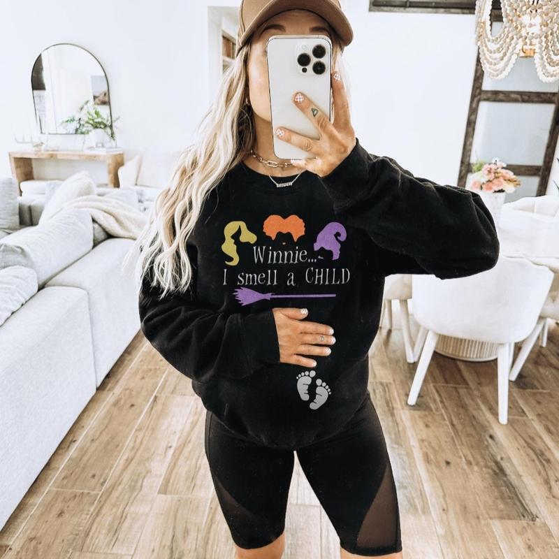 pregnancy sweater winnie i smell a child -  pregnancy announcement - halloween sweater - pregnancy sweatshirt