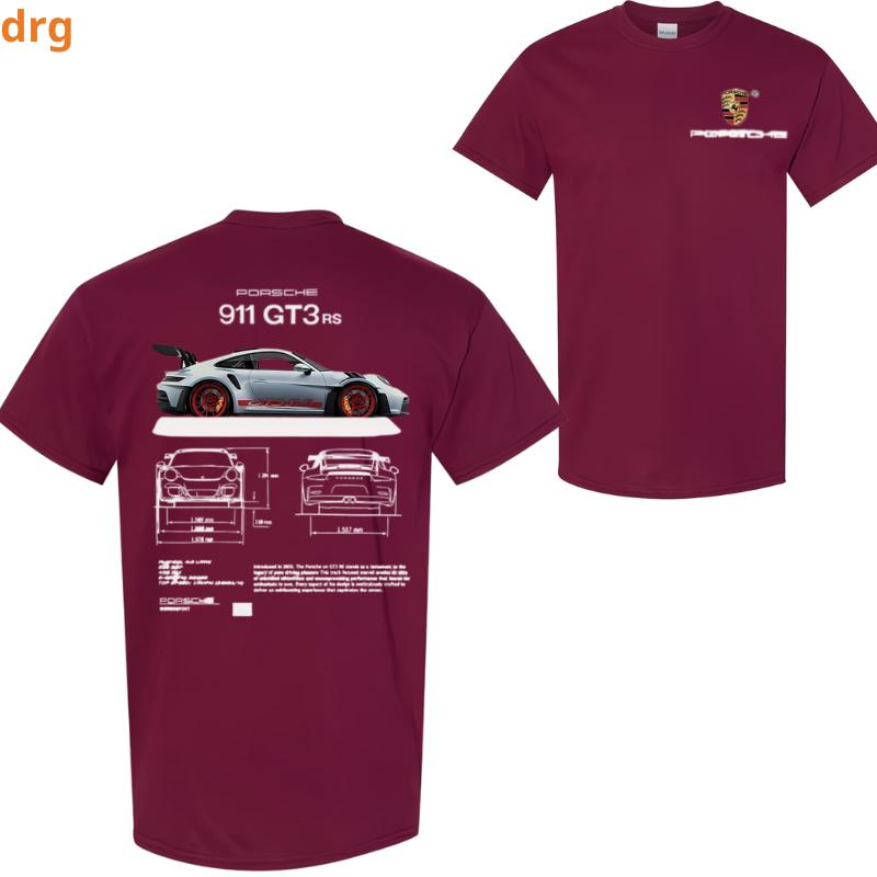 Porsche 911 GT3 RS Aesthetic T-shirt - Unisex T-Shirt for Fans Cotton Classic Menswear