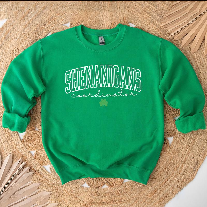 Shenanigans Coordinator St Patricks Day Crewneck Sweatshirt, Hoodie, T-shirt, St. Patrick's Day Gifts