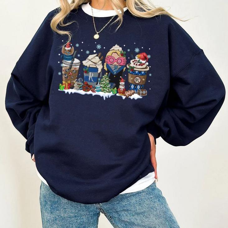 Harry Potter Christmas Drinks, Hogwarts Houses Sweatshirt, Harry Potter Sweatshirt Cotton Shirt, Wizard House Sweatshirt, Womenswear Sweaters, Vintage