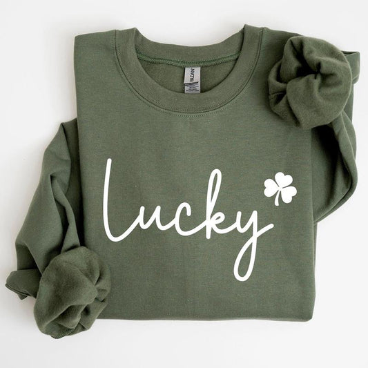 Lucky, Shamrock, St Patrick's Day Sweatshirt