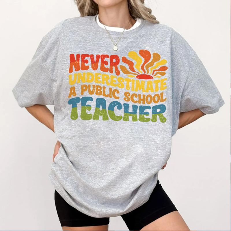 Never Underestimate A Public School Teacher T-Shirt, Harris Walz Shirt, Kamala Harris Shirt, Vote Shirt, Democrat Shirt