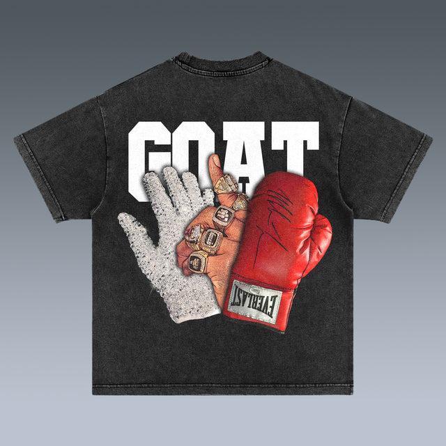 VINTAGE TEE  GOAT-MICHAEL JORDAN-MICHAEL JACKSON-MIKE TYSON