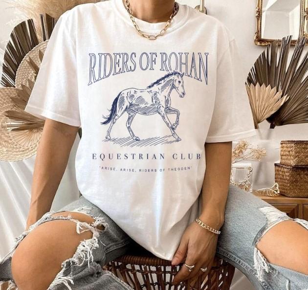 Riders Of Rohan Equestrian Club Shirt  LOTR Fantasy Aragorn Frodo Elven Elrond The Fellowship Bookish
