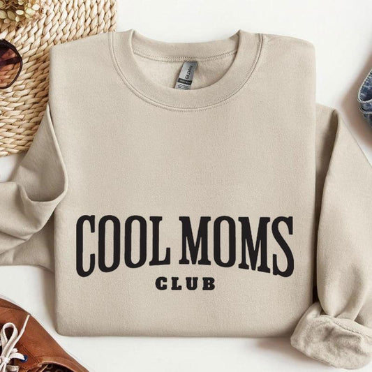Cool Moms Club Sweatshirt, New Mother Gift Sweatshirt Classic Cotton