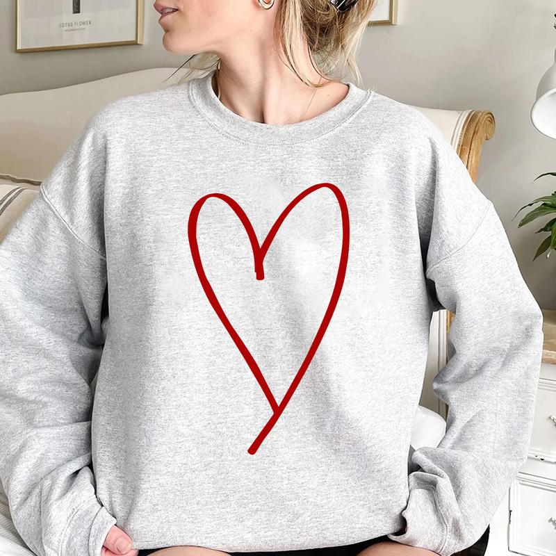 Valentines Day Heart Crewneck Sweatshirt, Hoodie, T-shirt