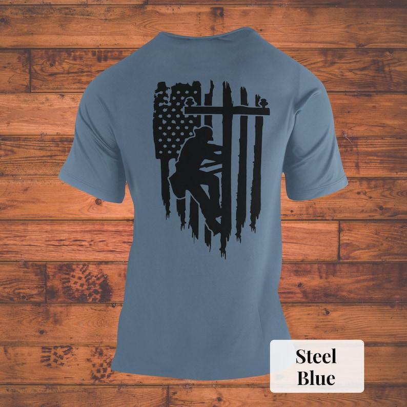 Lineman Shirt, Lineman Gift, Electrician Gifts, Powerline Shirt, Patriotic US Flag, Lineman Dad Sweatshirt, Hoodie, Comfort Colors Sweatshirt, Hoodie,
