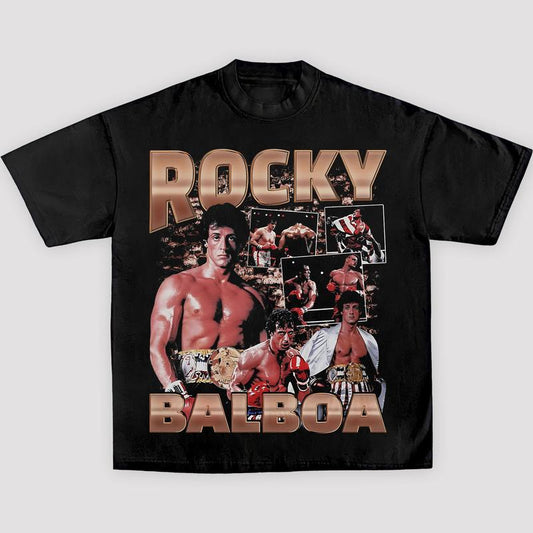 ROCKY BALBOA TEE, Boxing T-shirt, Boxer Tee, Sports Shirt, Athletic Tee, Fitness Gift, Workout T-shirt Menswear Streetwear Crewneck Clothing