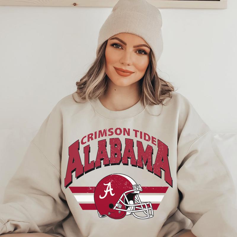 Vintage Alabama Crimson Tide Football Sweatshirt, University Game Day Gifts, NCAA Shirt, College Alabama Style, Women's Classics, Crimson Comfort