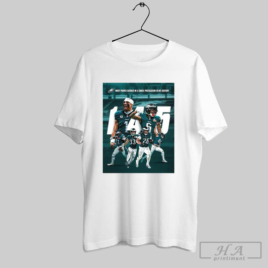 Philadelphia Eagles Nfl 145 Most Points Scored In A Single Postseason In Nfl History Poster T Shirt