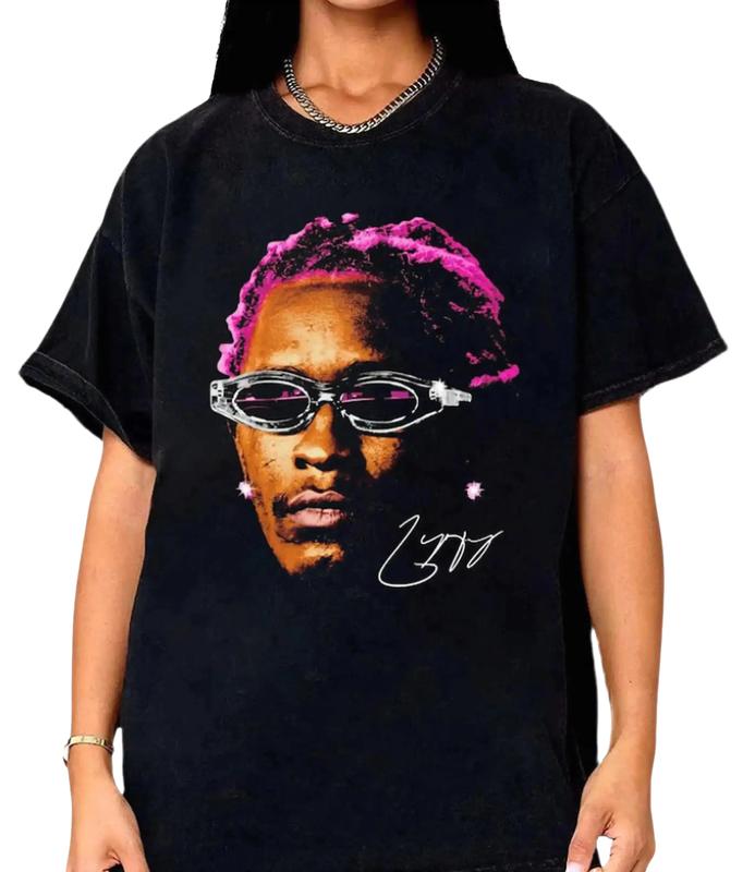 Young Thug Pink Signatures T-shirt, Young Thug Face Shirt, Young Thug Rapper 90s Shirt, Music Sweatshirt, Young Thug Shirt