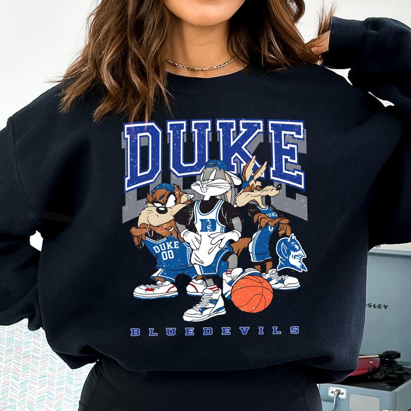 Vintage 1994 NCAA Duke Blue Devils Shirt, Looney Tunes Retro Basketball Tee, Blue Devils Graphic, Gift for Fans, Comfort Men's Clothing, Cotton