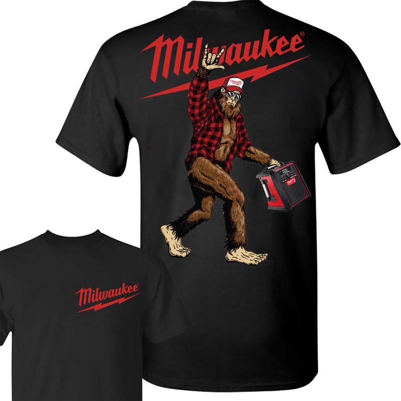 Big Foot Milwaukee Rock and Roll 2 sided shirt,  Big Foot basic shirt, Shirt Full Color Full Size for man and women