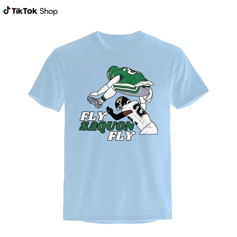 Fly Saqu0n Fly Eag Jumping Play Shirt, Philly Tee, Eag Shirt, Football T-Shirt