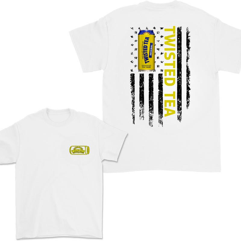 Twisted Tea Logo Flag 2-sided Tshirt, Twisted TeaLight Tshirt Full Color For Men And Women Tshirt, Twisted Tea Tshirt