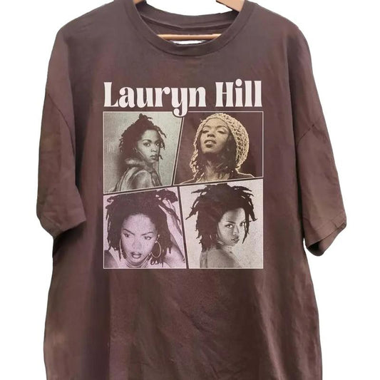 Vintage Lauryn Hill Rapper 90s Shirt Erykah Badu Shirt - Gift for her, Gift for him, Gift for fan Cotton Menswear