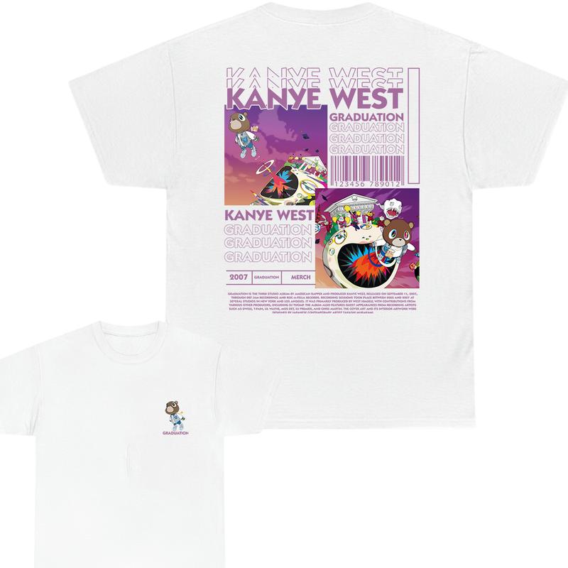 Kanyeee 2 sides Graduation T-Shirt, Full Color, Unisex T-Shirt, For Women, For Men