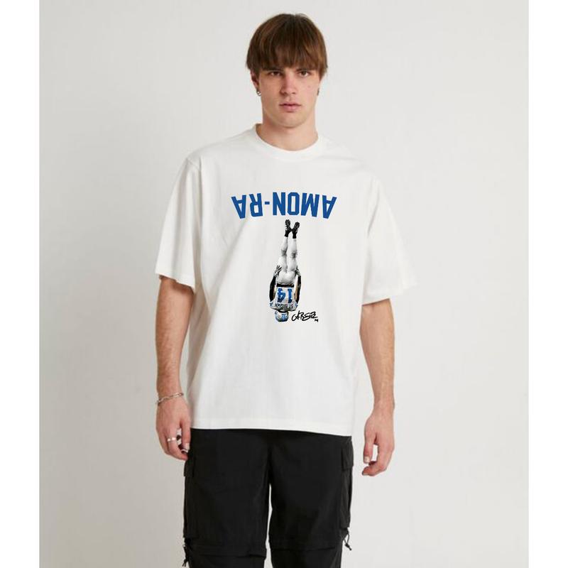 Amon-Ra St.Brown Headstand Football Team T-shirt University Menswear Top Streetwear Shortsleeve Sport Basketball Football