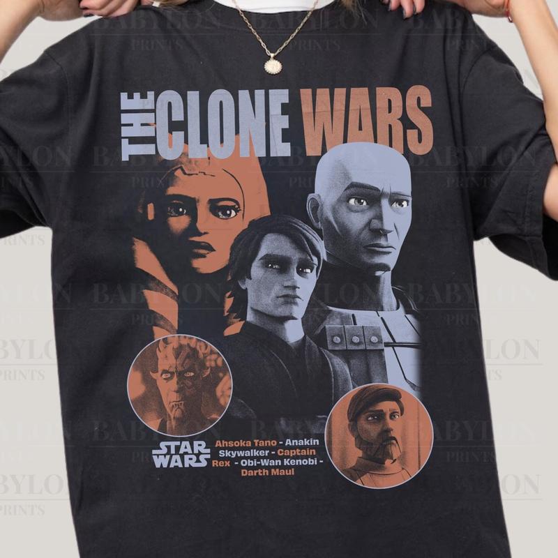 The Clone Wars Shirt Star Galaxy'S Edge Wars Ahsoka Tano Tee Anakin Skywalker & Obi Wan Kenobi Jedi Shirt Rex Star Galaxy'S Edge Wars Fan Shirt Wdw Tr
