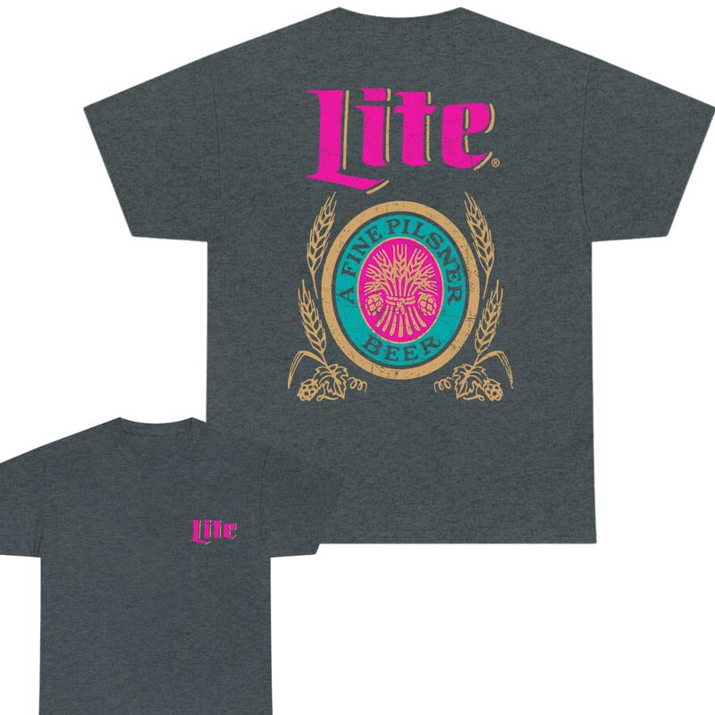Miller Lite T-shirt, 2 Sides T-Shirt, Full Color, S to 3XL Sizes