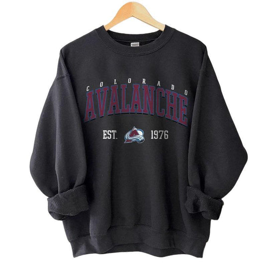 Colorado Crewneck, Vintage Style Avalanche Sweatshirt, Colorado Sweatshirt, College Sweatshirt, Hockeys Fan Gifts