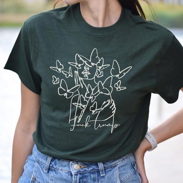 Subtle Fvck Trump - Unisex Crew Neck T-Shirt  Political Tee  Feminist Shirt  Gifts for Her  Anti Trump Shirt